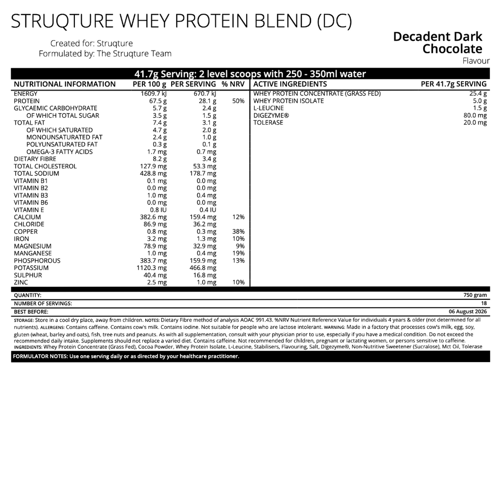 Dark Chocolate Whey Protein